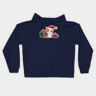 Cat christmas and gift christmas Kids Hoodie